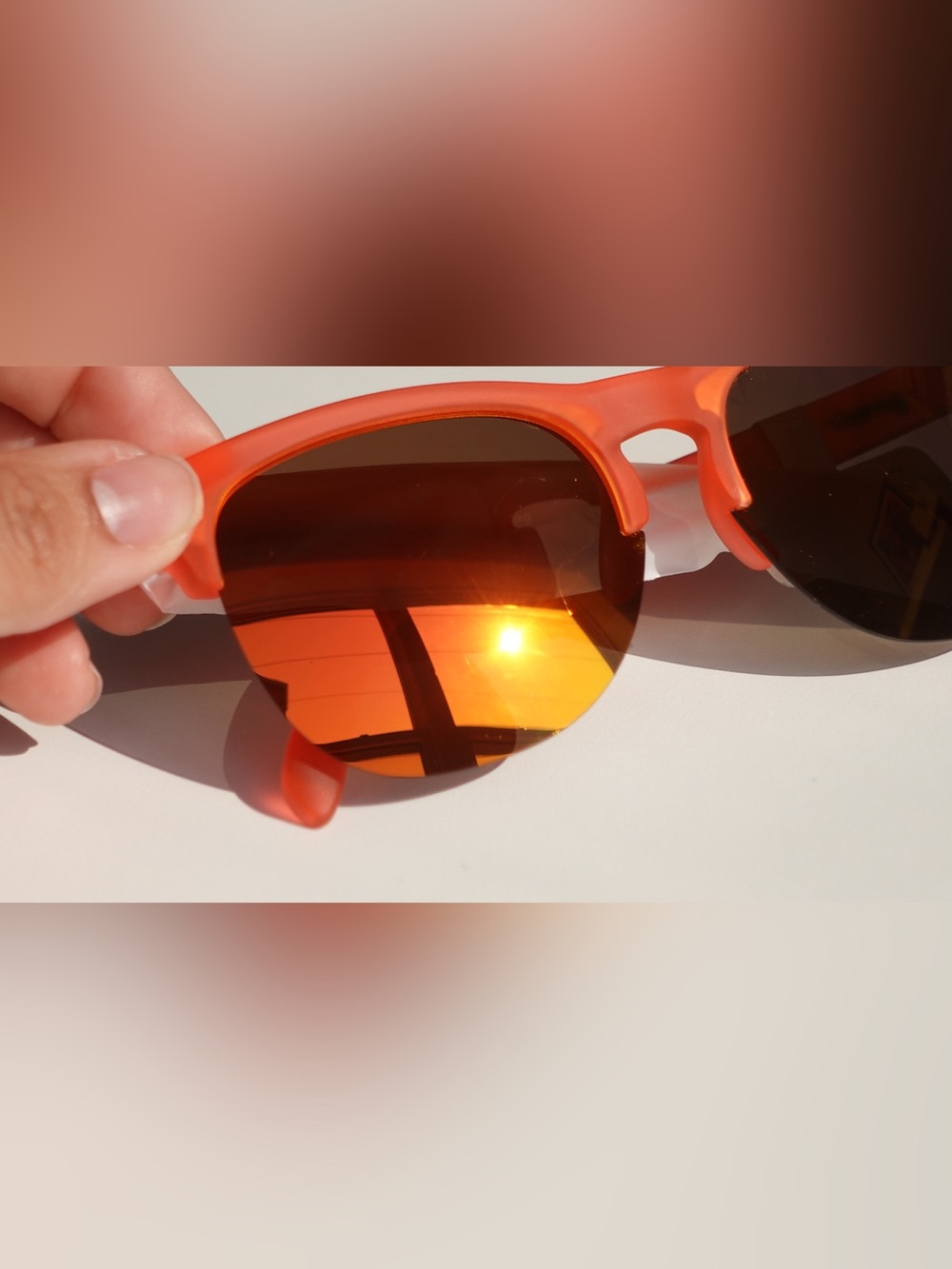 goodr Avant G Sunglasses - Château de Maraschino Orange Half-Rim - Picture 8 of 8